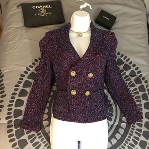 St John Double Breasted, Gold Shank Basket Weave